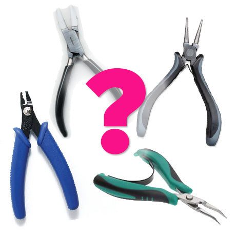 a picture of 4 different types of pliers asking which pliers to choose for which project