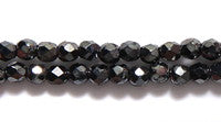 2FC309R: Czech Faceted Round Gunmetal 2mm 100 Pc