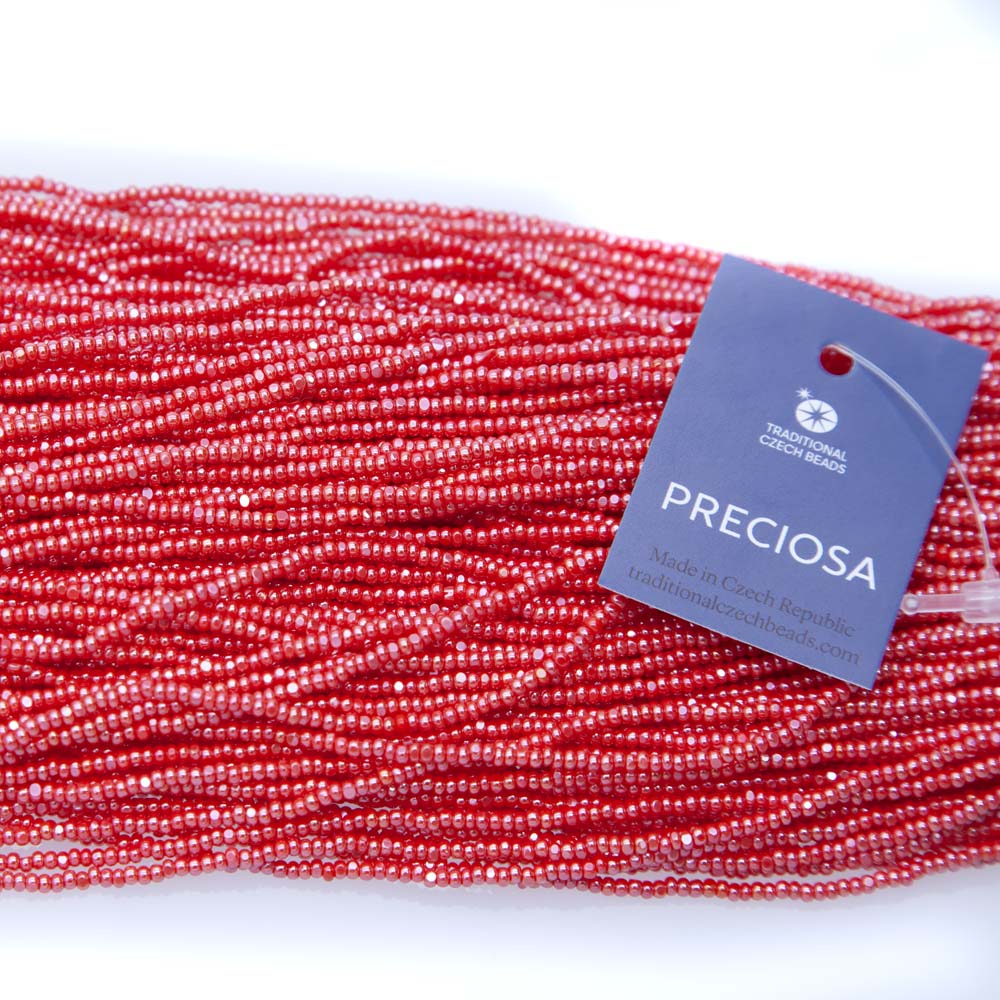 11SB342-C: Czech Seed Bead True Cut Sfinx Lt Red 11/0 - 6 Hanks