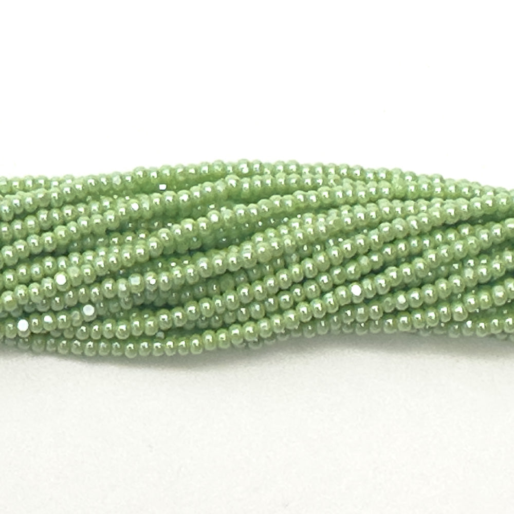 11SB381-C: CZ Seed Bead True Cut Sfinx Lime Green 11/0 6HK