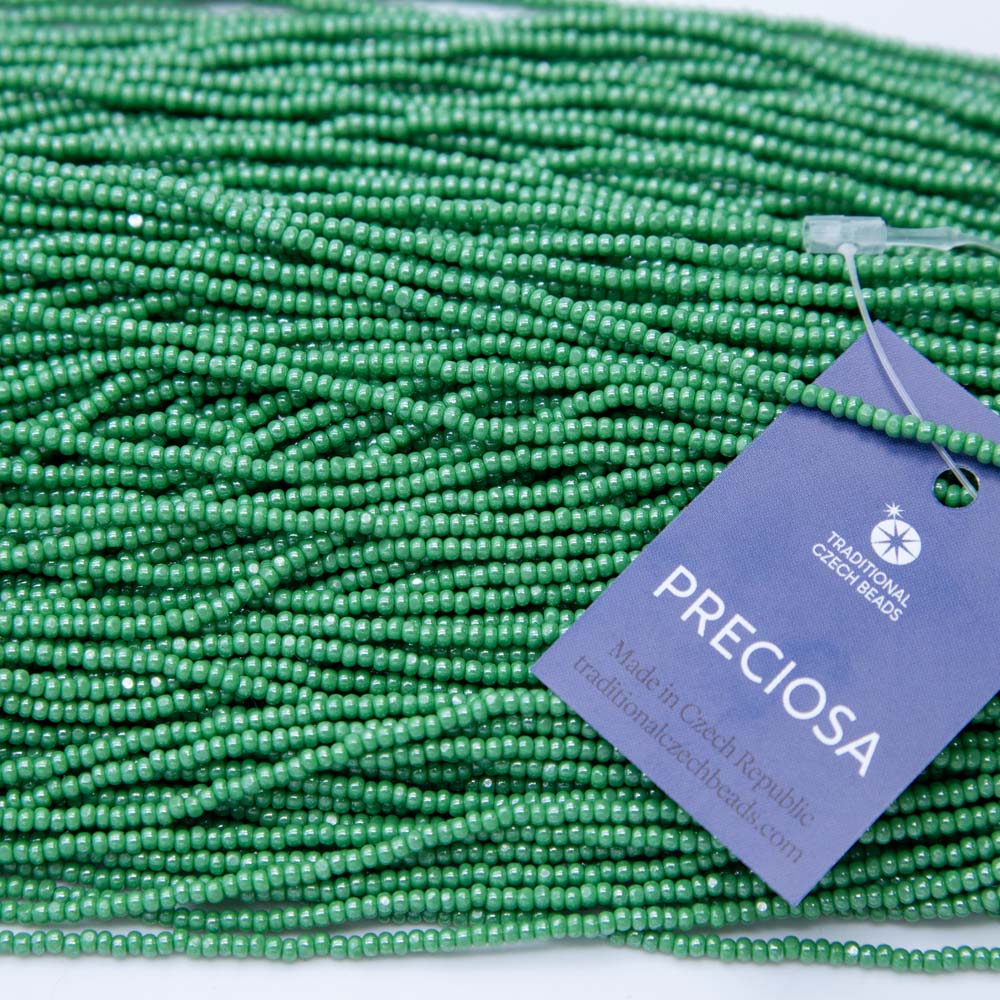 11SB384-C: CZ Seed Bead True Cut Sfinx Green 11/0 6HK