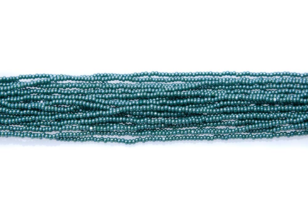 11SB386-C: CZ Seed Bead True Cut Sfinx DK Green 11/0 6HK