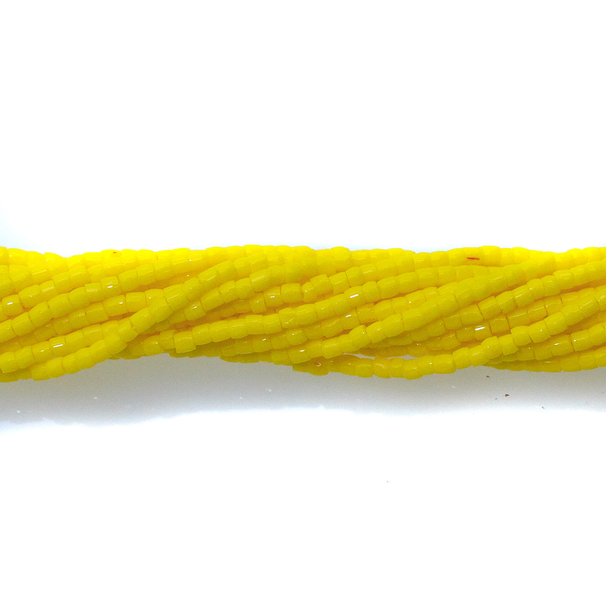 12SC122: CZ Seed Bead 3-cut Opaque LT Yellow 12/0 5HK