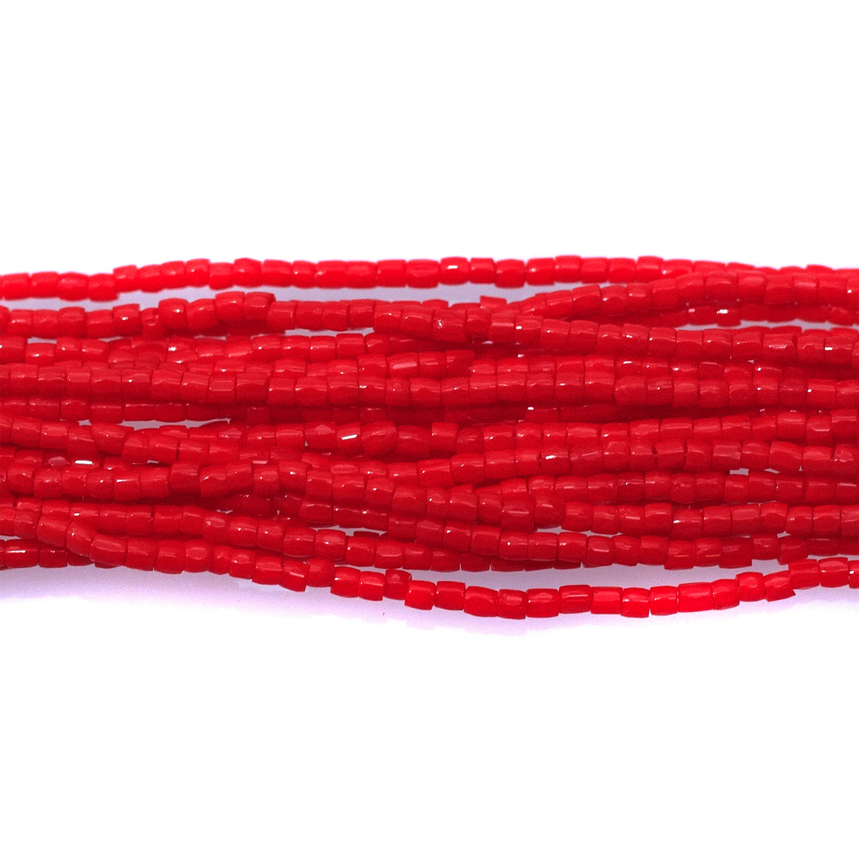 12SC144R: CZ Seed Bead 3-cut Opaque Red 12/0-1HK