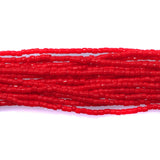 12SC144: CZ Seed Bead 3-cut Opaque Red 12/0 5HK