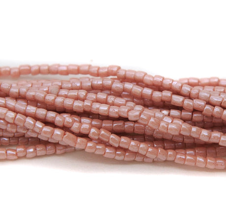 12SC192-A1R CZ Seed Bead 3-cut Opaque Terra Dusty Rose 12/0 1HK