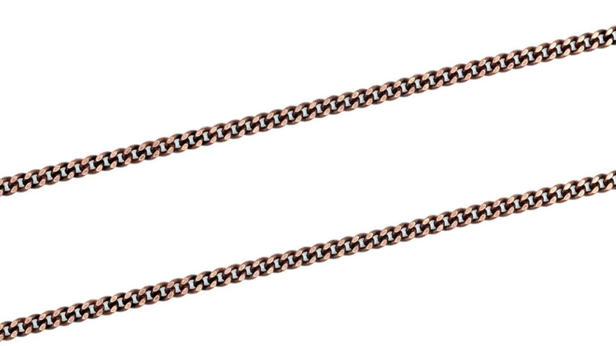 13CX1857: Chain Flat 2.2mm Curb ANT CPPR - 1FT