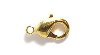 9FI644-GR: Clasp Lobster Gld PLT 9x5mm 4PPK