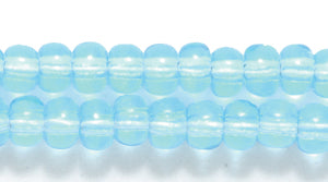 6SB262: CZ Seed Bead TR LT Aqua 6/0 36STR