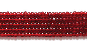 13SB246-C: CZ Seed Bead Charlotte TR True Cut Garnet 13/0 18HK