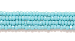 13SB185-C: CZ Seed Bead Charlotte Cut Opaque Turquoise Green 13/0 18HK