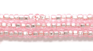 10SB491-DY: CZ Seed Bead Silver Lined Dyed LT Pink 10/0 5HK