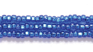 11SB476: CZ Seed Bead Silver Lined DK Sapphire 11/0 6HK