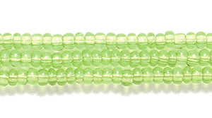 11SB281-P: CZ Seed Bead TR LT Pale Green 11/0 12HK