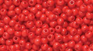 11SB144-L: CZ Seed Bead Op Med Red 11/0 Loose-125GM