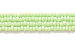 13SB181-C: CZ Seed Bead Charlotte Opaque Pale Green 13/0 18HK