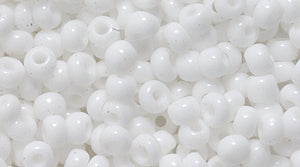 8SB112-L: CZ Seed Bead OPQ White 8/0 Loose-125GM