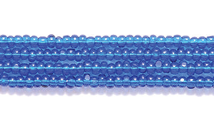 13SB268-C: CZ Seed Bead Charlotte Cut TR Capri Blue 13/0 18HK