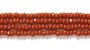 13SB152-C: CZ Seed Bead Charlotte Opaque Brown 13/0 18HK