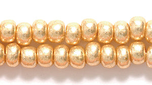 6SB851: CZ Seed Bead Metallic Champagne Gold 6/0 36STR