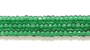 11SB284-C: CZ Seed Bead True Cut TR Christmas Green 11/0 6HK