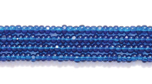 13SB269-C: CZ Seed Bead Charlotte Cut TR Montana Blue 13/0 18HK