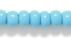 1SB164: CZ Seed Bead Opaque Turquoise Blue 1/0 18STR