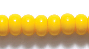 1SB126: CZ Seed Bead Opaque DK Yellow 1/0 8STR