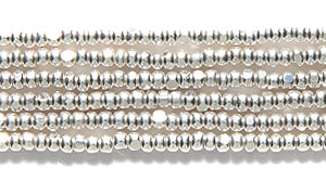 13SB813-SA: CZ Seed Bead Charlotte Sterling Silver Plate 13/0 6 StrandHK 9HK per Bag