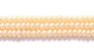 11SB653: CZ Seed Bead Pearl DK Egg Shell 11/0 6HK