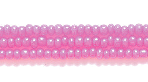 11SB692-DY: CZ Seed Bead Dyed Pink On Alabaster 11/0 6HK