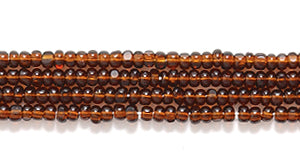 13SB258-C: CZ Seed Bead Charlotte Cut TR Rootbeer 13/0 18HK