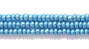 11SB866: CZ Seed Bead Metallic Blue 11/0 6HK