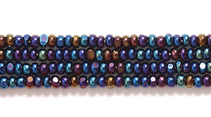 13SB579-C: CZ Seed Bead Charlotte Cut Blue Iris AB 13/0 18HK