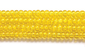 10SB222: CZ Seed Bead TR LT Yellow 10/0