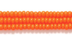 10SB134: CZ Seed Bead Opaque Orange 10/0 5HK