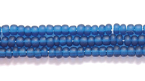 11SB269-M: CZ Seed Bead TR Montana Blue Matte 11/0 6HK