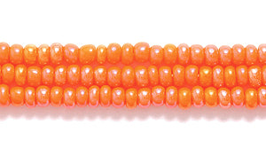 11SB534: CZ Seed Bead MED Orange AB 11/0 6HK