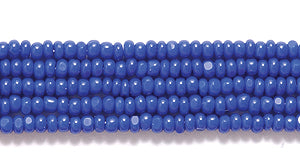 13SB175-C: CZ Seed Bead Charlotte Opaque MED Blue 13/0 18HK