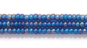 11SB569-T: CZ Seed Bead TR Montana Blue AB 11/0 6HK