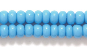 6SB165: CZ Seed Bead Opaque DK Turquoise Blue 6/0 36STR