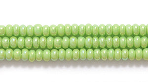 11SB580: CZ Seed Bead Pale Green AB 11/0 6HK