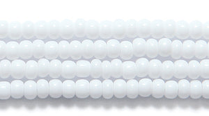 10SB112: CZ Seed Bead Opaque White 10/0 5HK