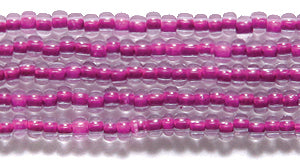 11SB798-N: CZ Seed Bead Neon Lined Purple 11/0 Uv Reactive 6HK