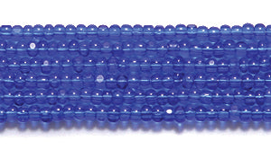 13SB274-C: CZ Seed Bead Charlotte TR Sapphire 13/0 18HK