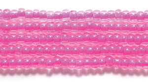 11SB793-N: CZ Seed Bead Neon Lined Pink 11/0 Uv Reactive 6HK