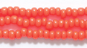 8SB135: CZ Seed Bead Opaque Salmon 8/0 6HK