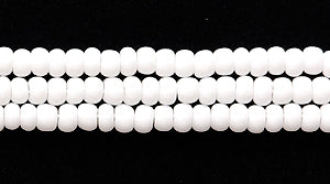 10SB112-M: CZ Seed Bead Opaque White Matte 10/0 5HK