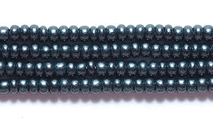 11SB109-87: CZ Seed Bead Coated Pearl Emerald On Jet 11/0 6HK