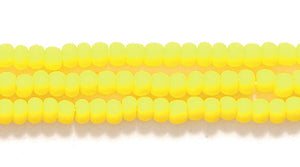 10SB122-M: CZ Seed Bead Opaque LT Yellow Matte 10/0 5HK